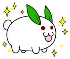 The round, cute snow rabbit sticker #8835934