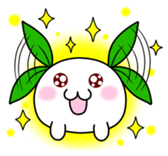 The round, cute snow rabbit sticker #8835935