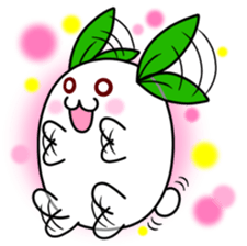 The round, cute snow rabbit sticker #8835936