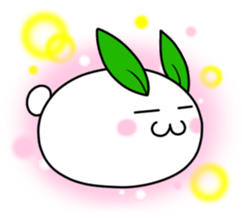 The round, cute snow rabbit sticker #8835937