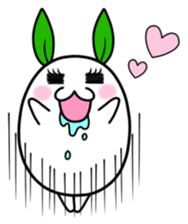 The round, cute snow rabbit sticker #8835939