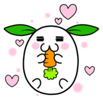 The round, cute snow rabbit sticker #8835940