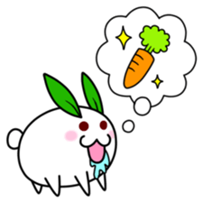 The round, cute snow rabbit sticker #8835941