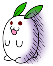 The round, cute snow rabbit sticker #8835942