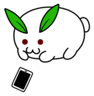 The round, cute snow rabbit sticker #8835946