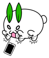 The round, cute snow rabbit sticker #8835947