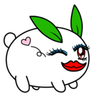 The round, cute snow rabbit sticker #8835949