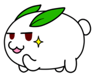 The round, cute snow rabbit sticker #8835950