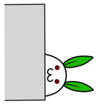 The round, cute snow rabbit sticker #8835952