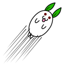 The round, cute snow rabbit sticker #8835956