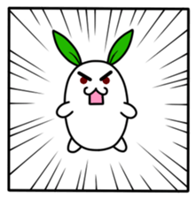 The round, cute snow rabbit sticker #8835958