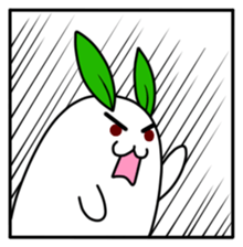 The round, cute snow rabbit sticker #8835959