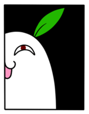 The round, cute snow rabbit sticker #8835961