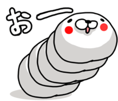 WHITE CATERPILLAR AND SNAIL sticker #8836605