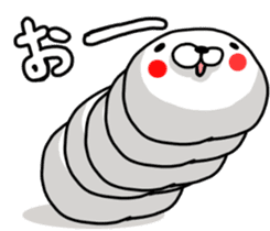 WHITE CATERPILLAR AND SNAIL sticker #8836605