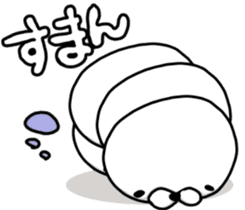 WHITE CATERPILLAR AND SNAIL sticker #8836608
