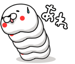 WHITE CATERPILLAR AND SNAIL sticker #8836609