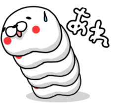 WHITE CATERPILLAR AND SNAIL sticker #8836609