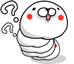 WHITE CATERPILLAR AND SNAIL sticker #8836611