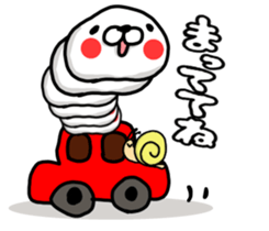 WHITE CATERPILLAR AND SNAIL sticker #8836620