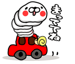 WHITE CATERPILLAR AND SNAIL sticker #8836620