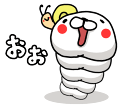 WHITE CATERPILLAR AND SNAIL sticker #8836623