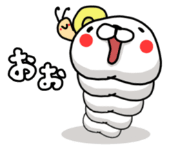 WHITE CATERPILLAR AND SNAIL sticker #8836623