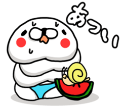 WHITE CATERPILLAR AND SNAIL sticker #8836631