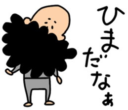 Afro-beard sticker #8836668