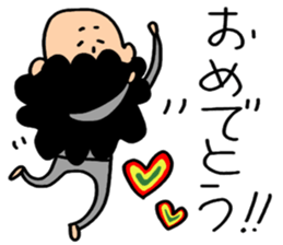 Afro-beard sticker #8836677