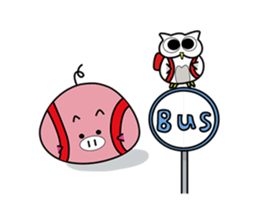 Piggy & Owlly sticker #8836850