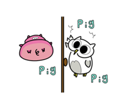 Piggy & Owlly sticker #8836864