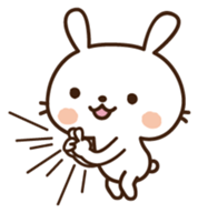 Cute selfish rabbit 4 sticker #8838165