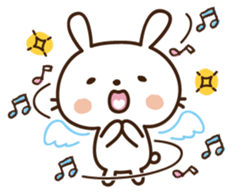 Cute selfish rabbit 4 sticker #8838195