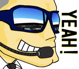 Funny Jet Pilot sticker #8838424