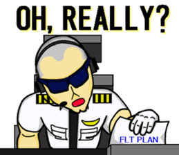 Funny Jet Pilot sticker #8838426