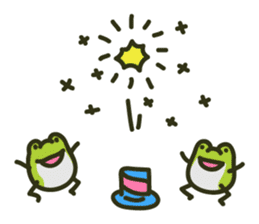 Keko the frog "happy frog" sticker #8839327