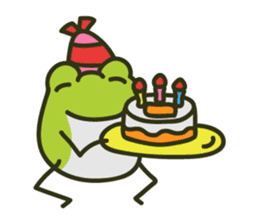 Keko the frog "happy frog" sticker #8839332