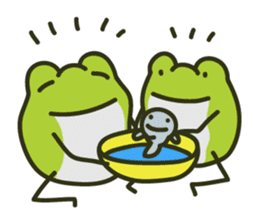 Keko the frog "happy frog" sticker #8839338