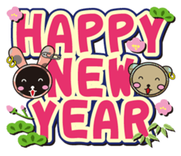 Choco and Mocha New Year special feature sticker #8840345