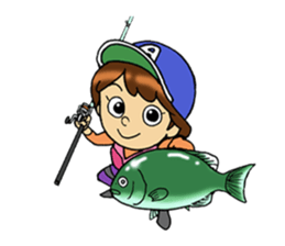 fishing girl ayumi sticker #8841032