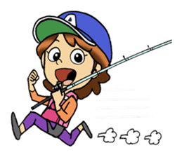 fishing girl ayumi sticker #8841038