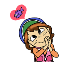 fishing girl ayumi sticker #8841044