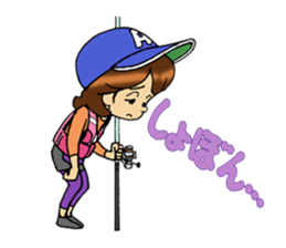 fishing girl ayumi sticker #8841045