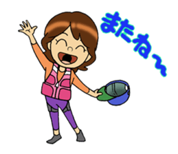 fishing girl ayumi sticker #8841055