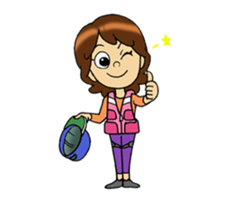 fishing girl ayumi sticker #8841057