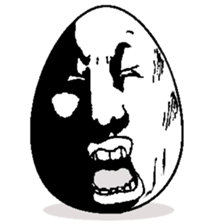 Eggs have various expressions . sticker #8842240