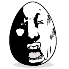 Eggs have various expressions . sticker #8842240