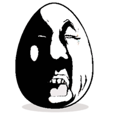 Eggs have various expressions . sticker #8842241