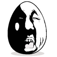 Eggs have various expressions . sticker #8842241